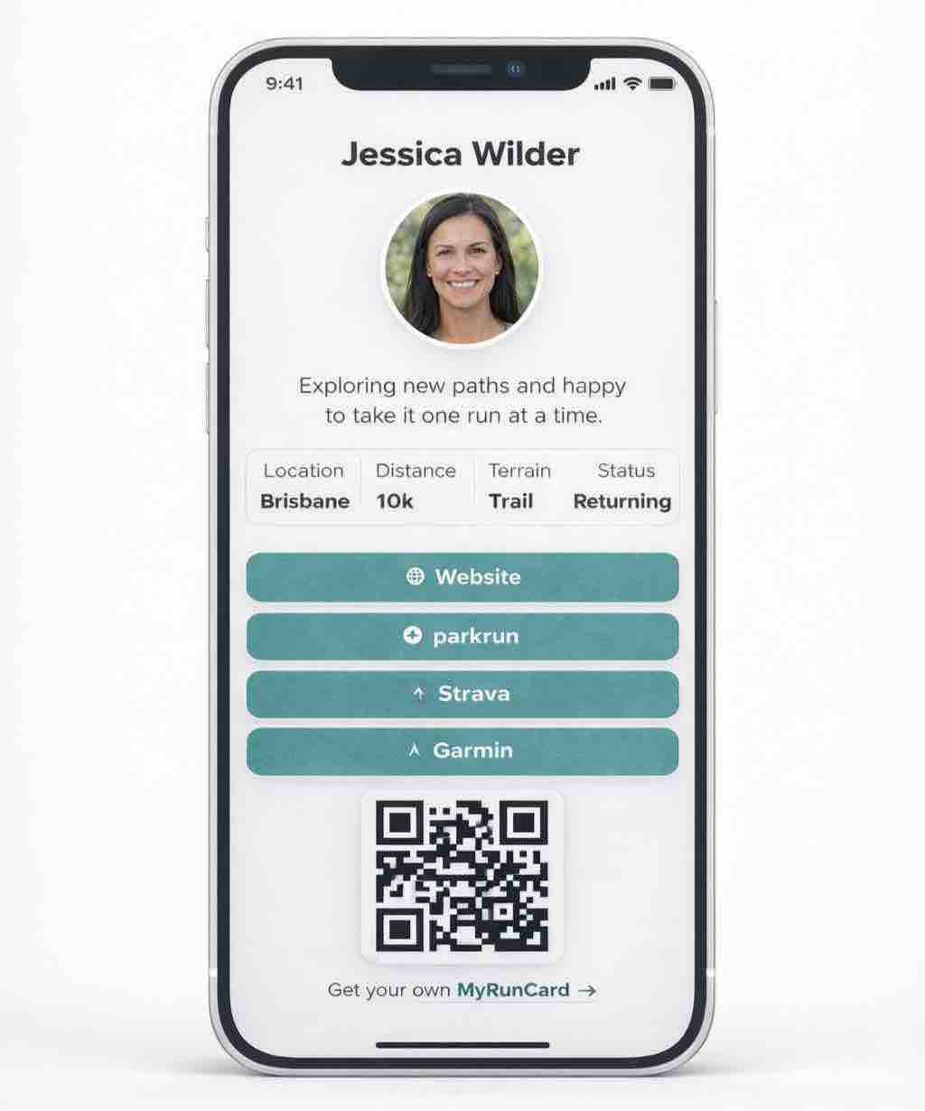 Example MyRunCard runner profile